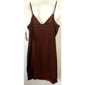 Wild Fable NWT Women's XXL Brown Patten Check Mini Lace Bodycom